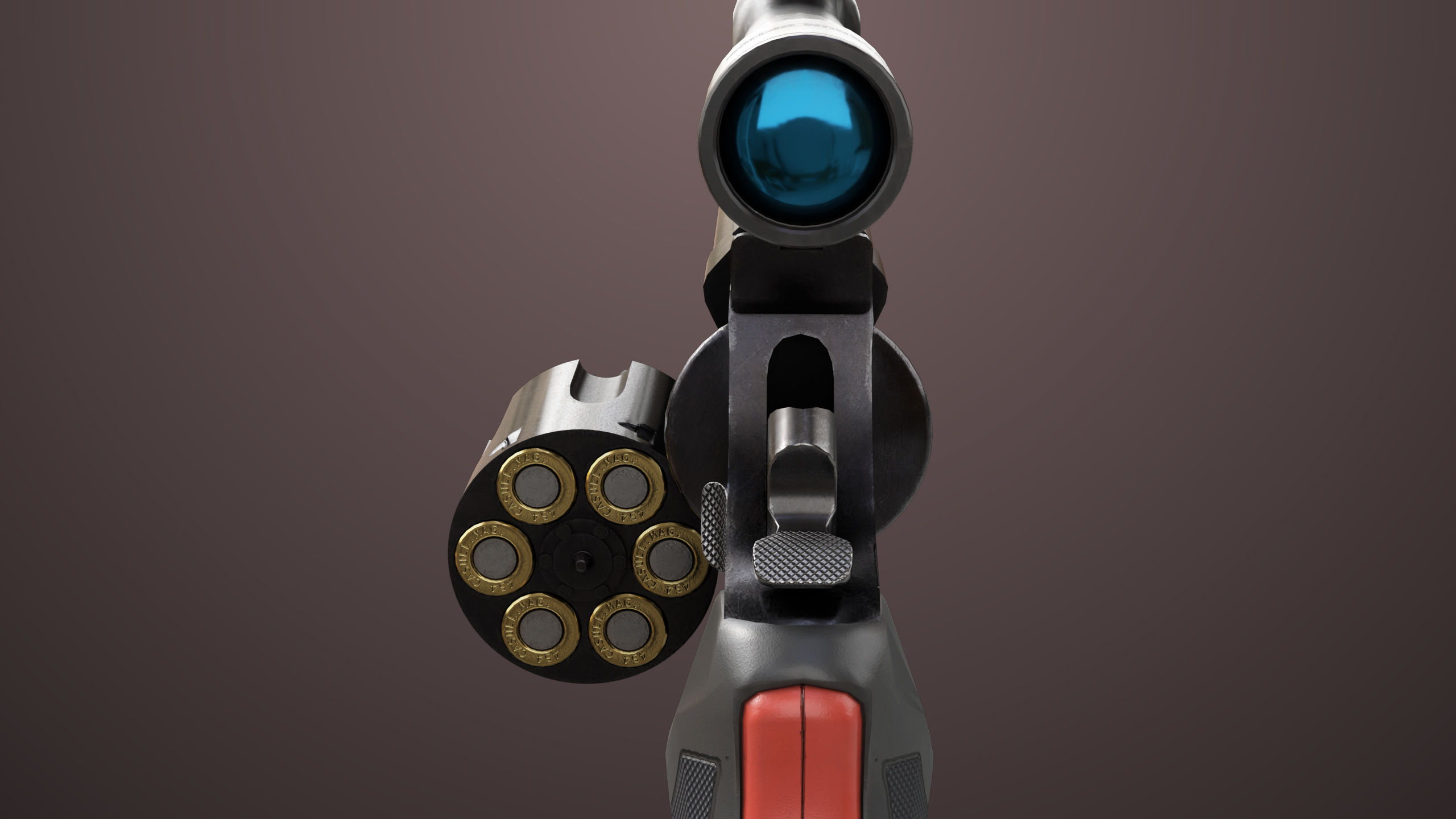 Revolver 04 Black Model Taurus Raging All PBR Unity UE Textures Low-poly 3D model_25