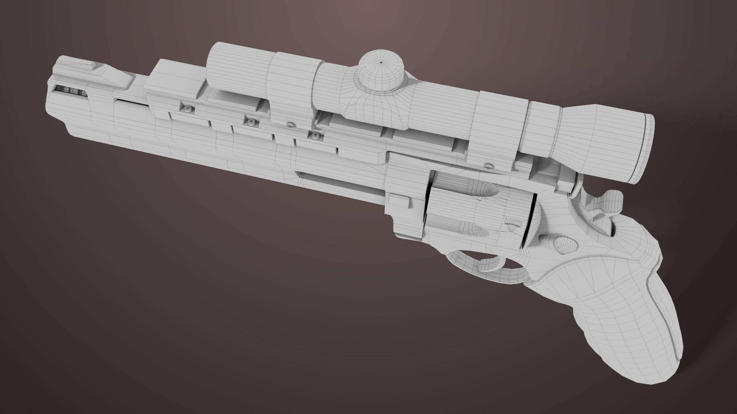 Revolver 04 Black Model Taurus Raging All PBR Unity UE Textures Low-poly 3D model_43