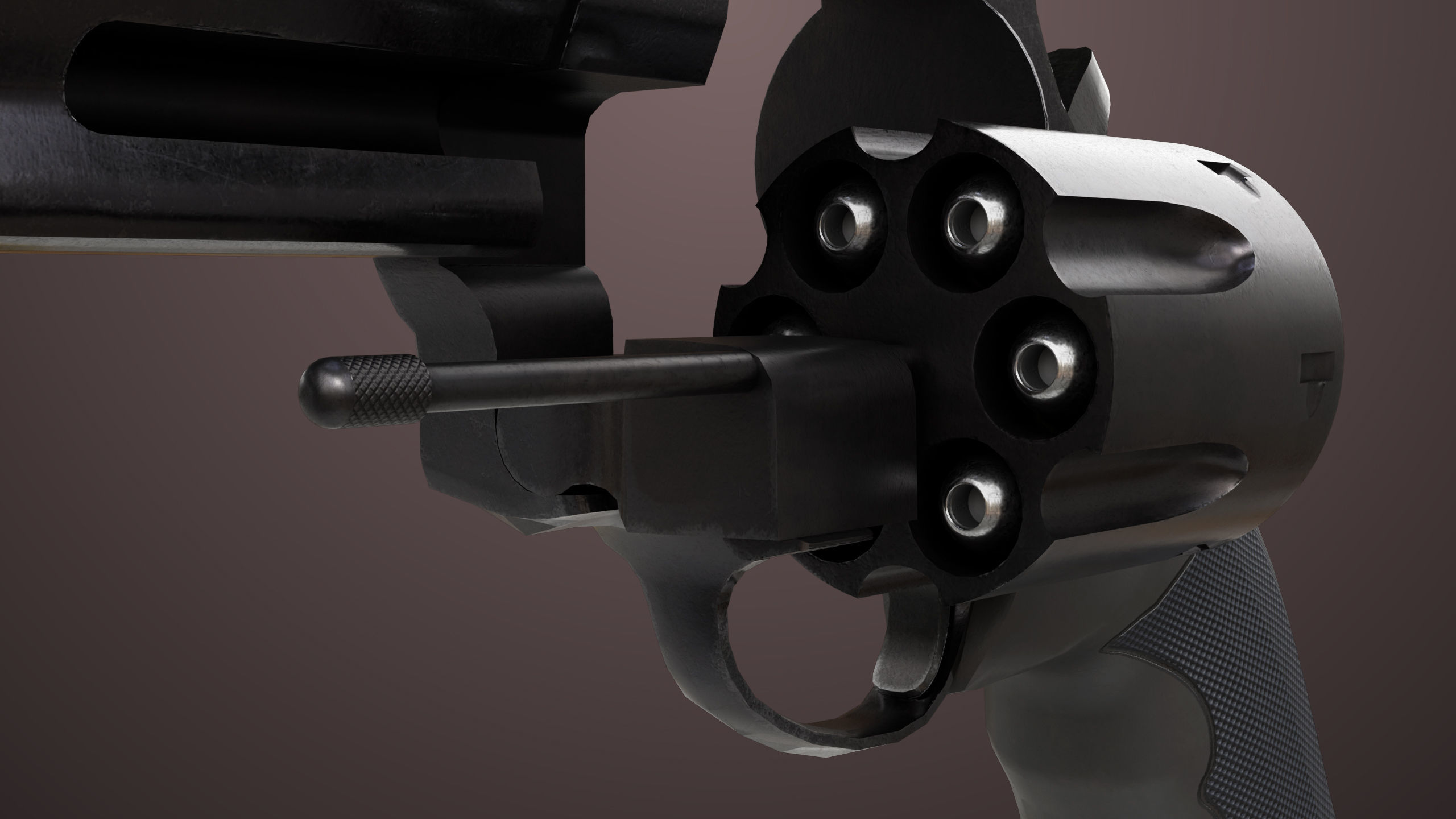 Revolver 04 Black Model Taurus Raging All PBR Unity UE Textures Low-poly 3D model_7