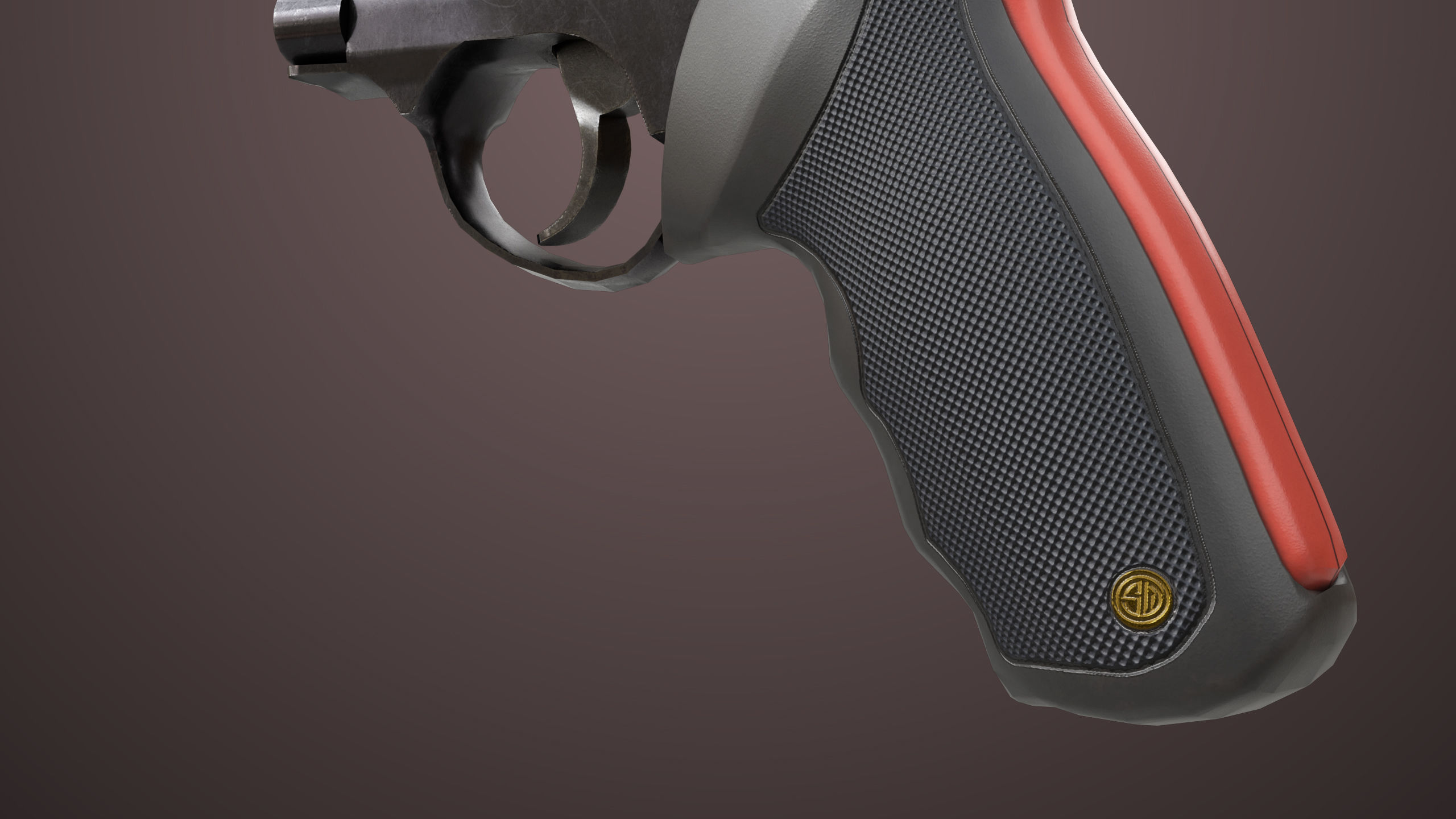 Revolver 04 Black Model Taurus Raging All PBR Unity UE Textures Low-poly 3D model_23