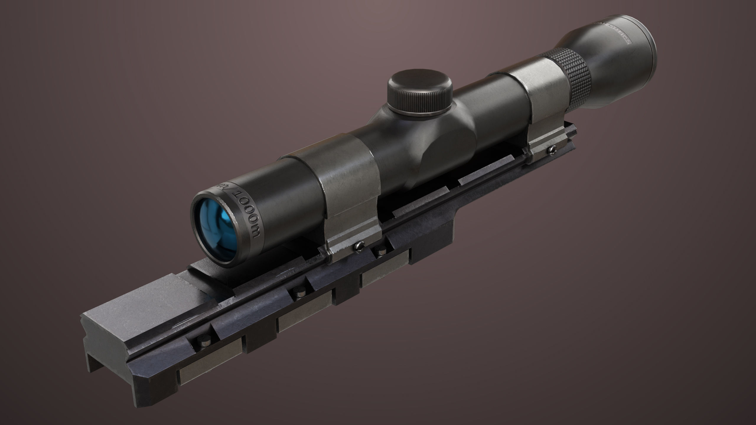 Revolver 04 Black Model Taurus Raging All PBR Unity UE Textures Low-poly 3D model_26