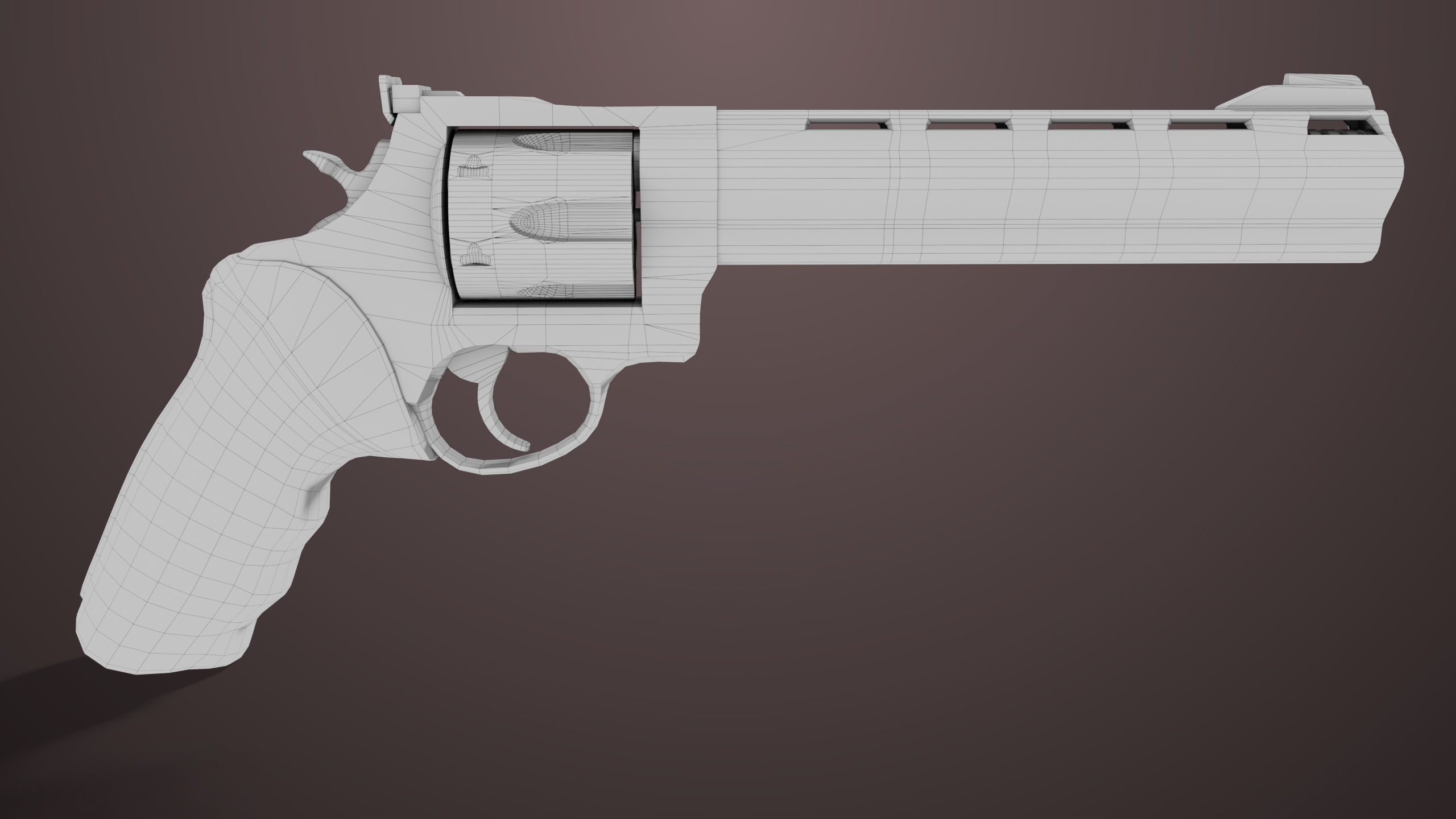 Revolver 04 Black Model Taurus Raging All PBR Unity UE Textures Low-poly 3D model_29