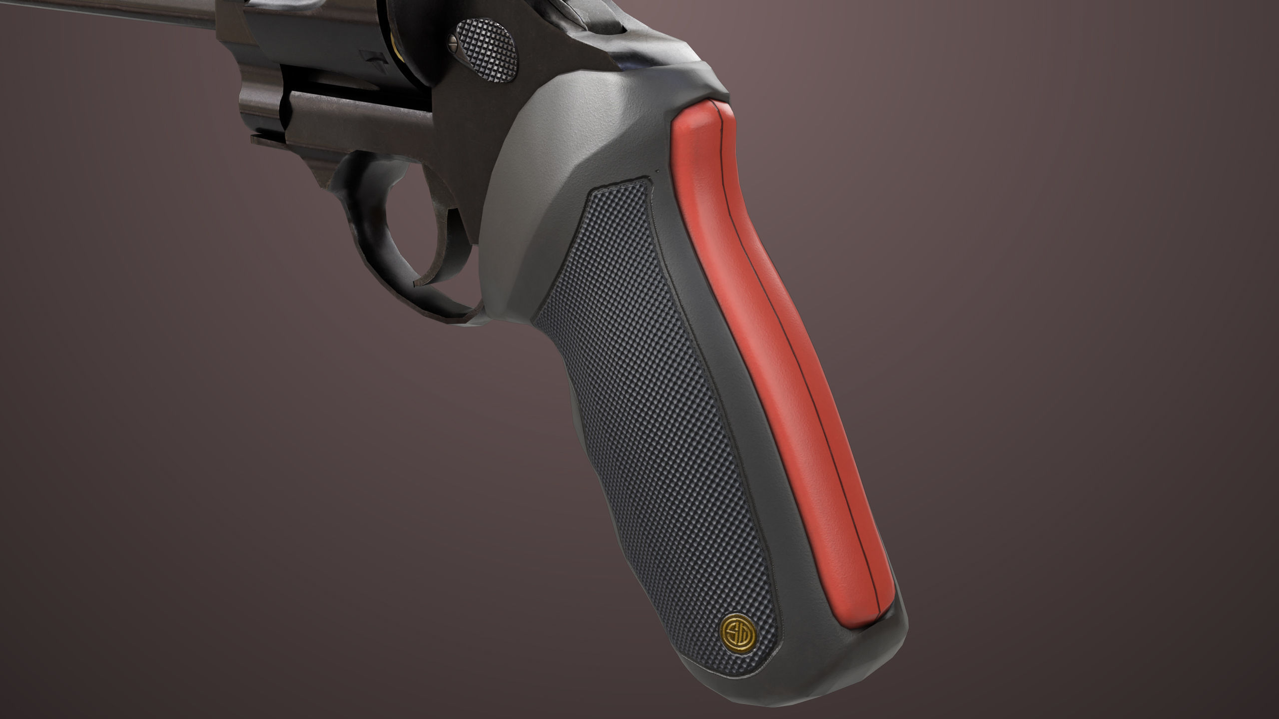 Revolver 04 Black Model Taurus Raging All PBR Unity UE Textures Low-poly 3D model_15