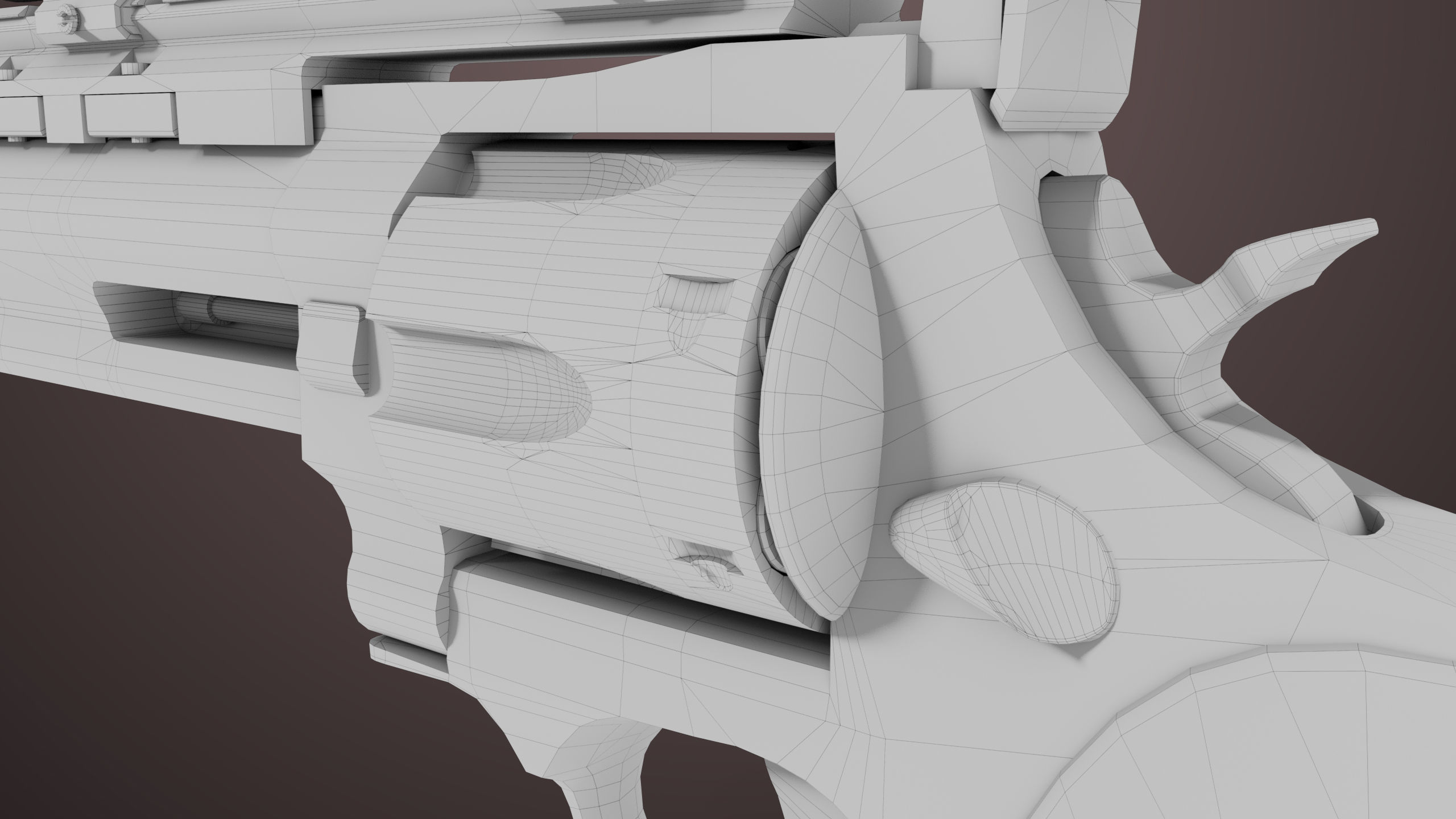 Revolver 04 Black Model Taurus Raging All PBR Unity UE Textures Low-poly 3D model_39