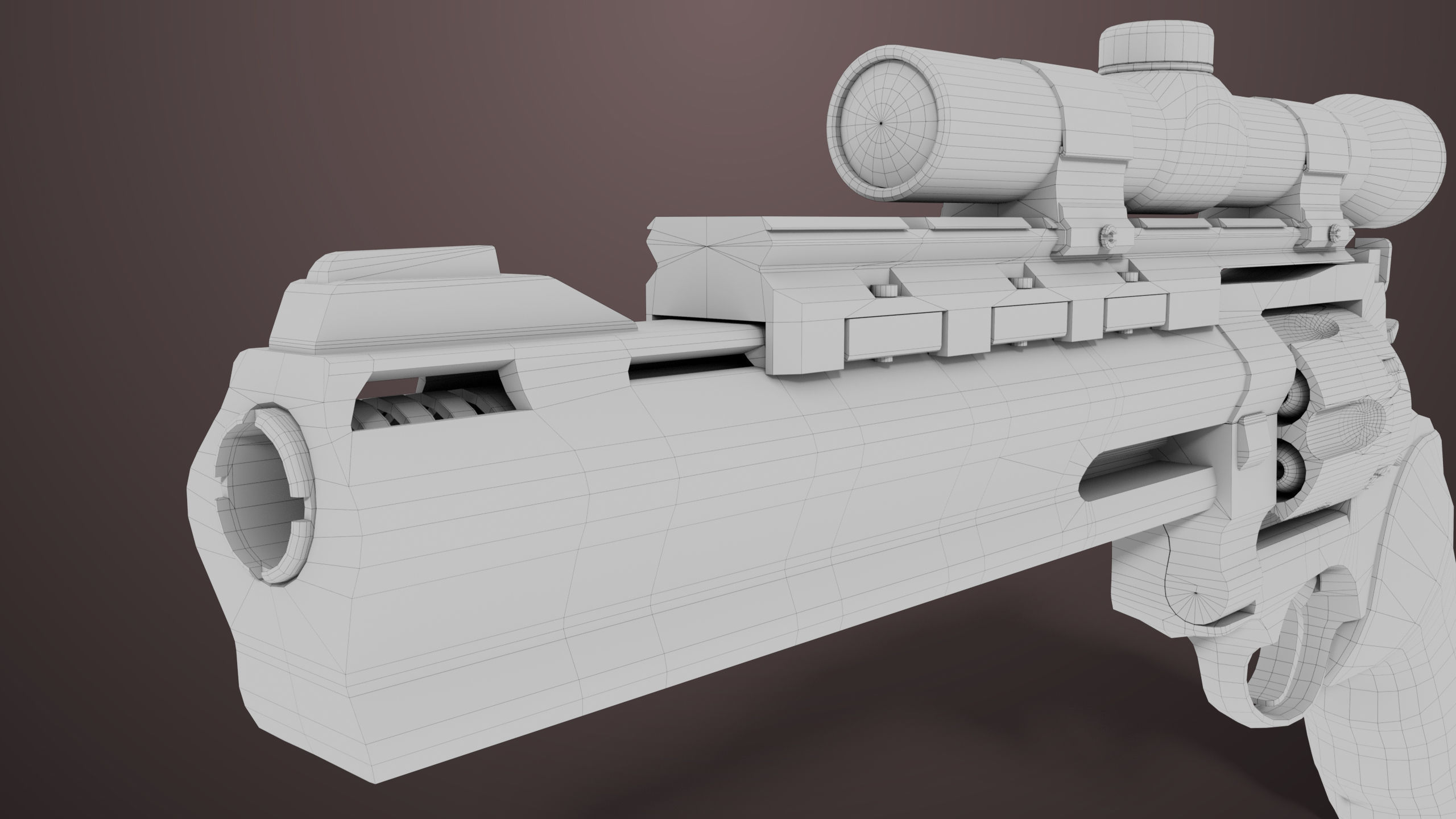 Revolver 04 Black Model Taurus Raging All PBR Unity UE Textures Low-poly 3D model_41