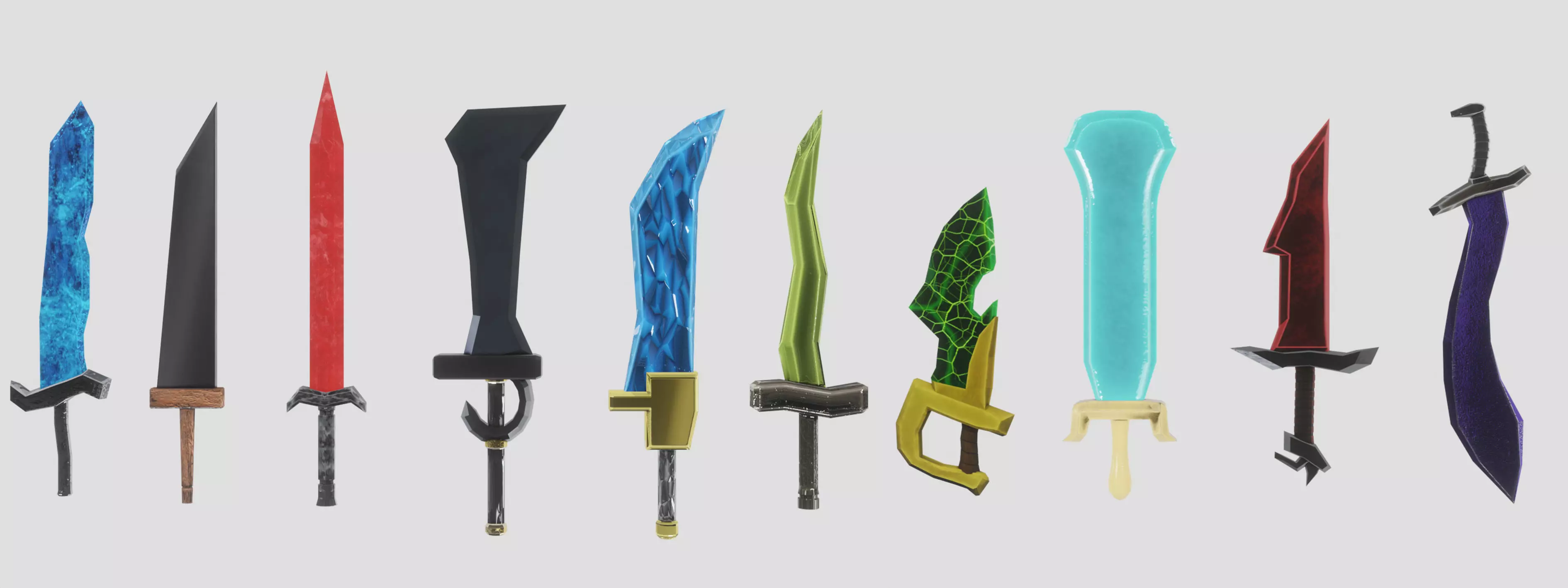 Stylized Swords Pack Free 3D model