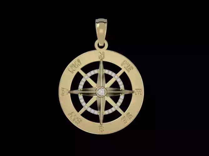 Nautical Compass  Pendant 