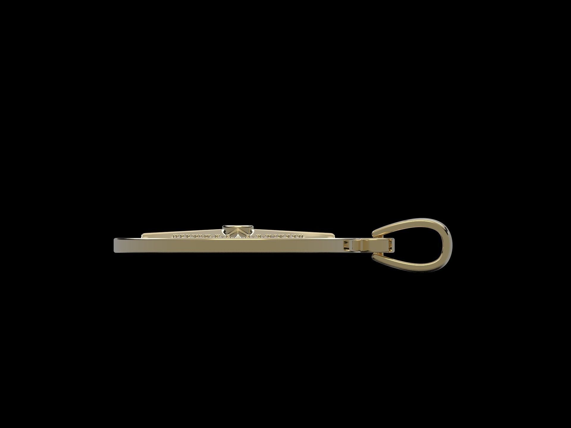 Nautical Compass  Pendant  3D print model_9