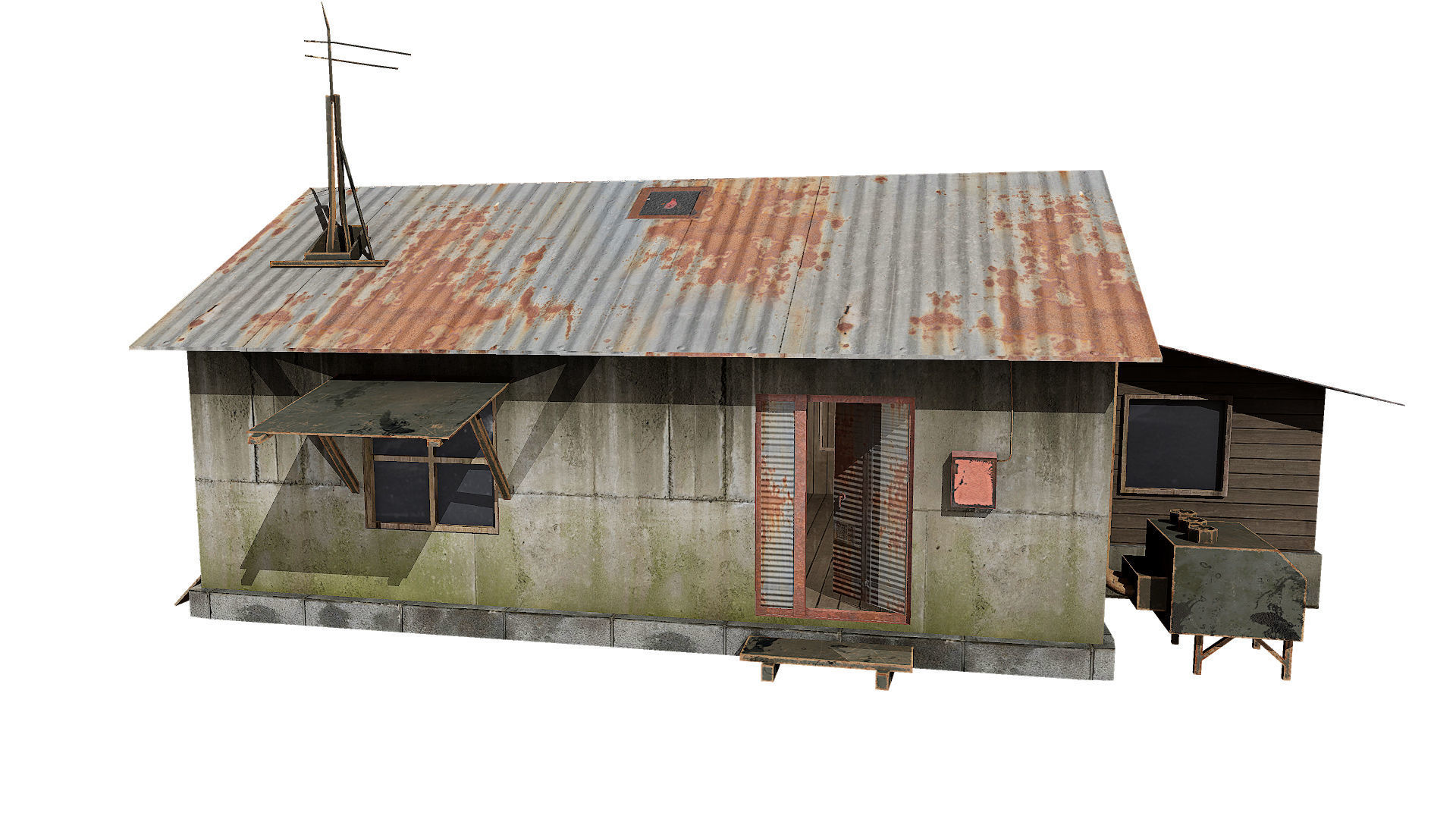 Old House Low-poly 3D model_5
