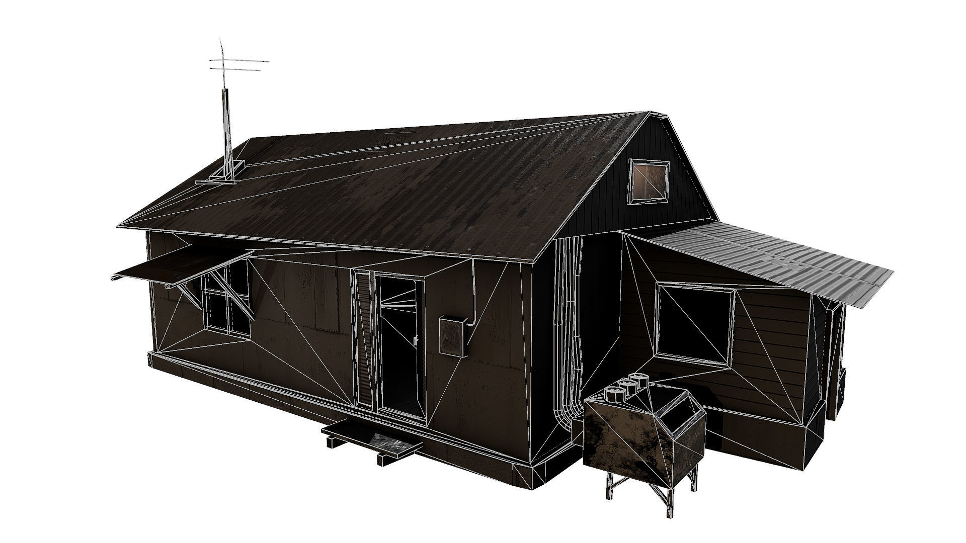 Old House Low-poly 3D model_8