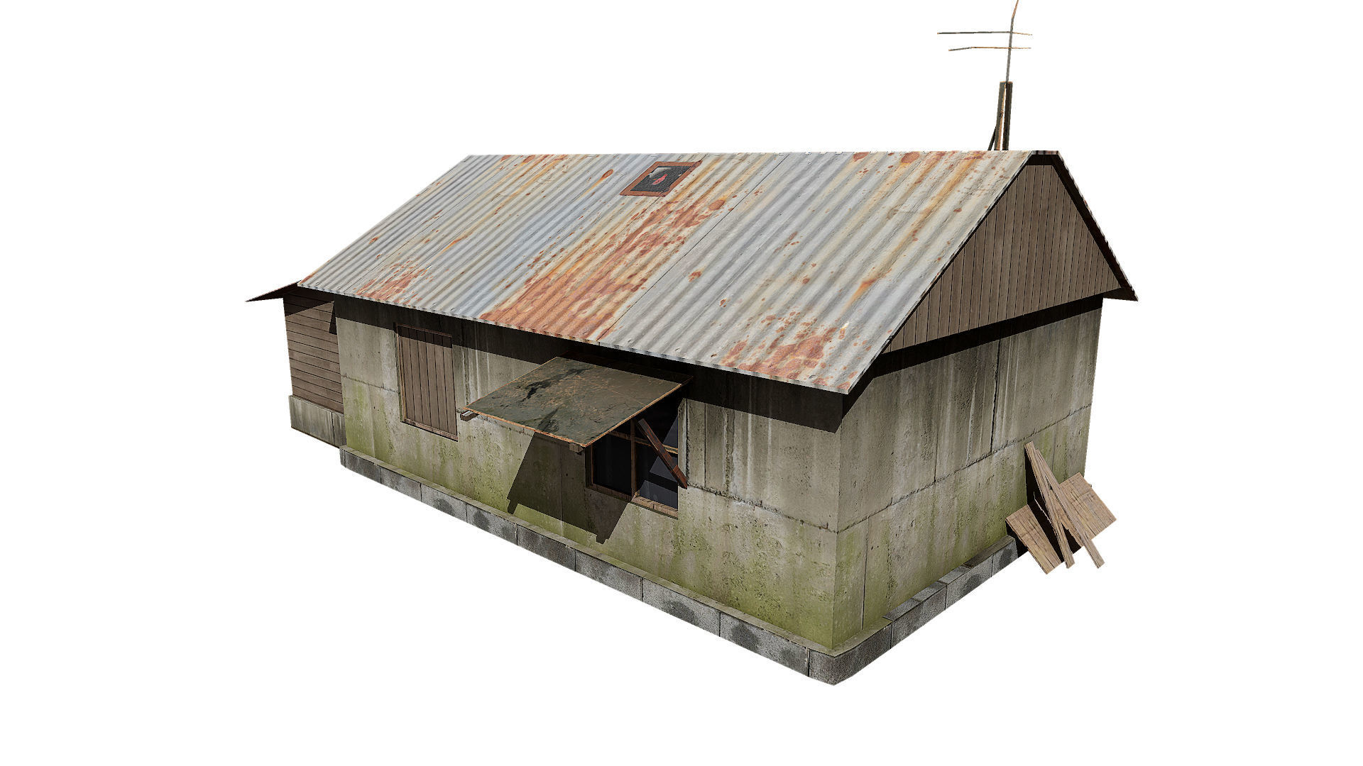 Old House Low-poly 3D model_3