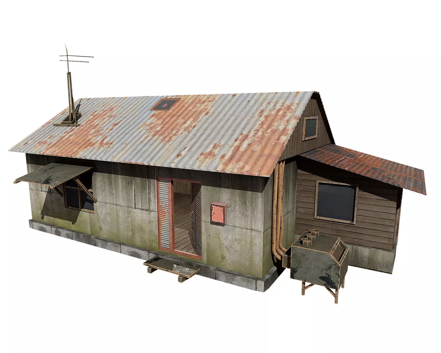 Old House Low-poly 3D model_0