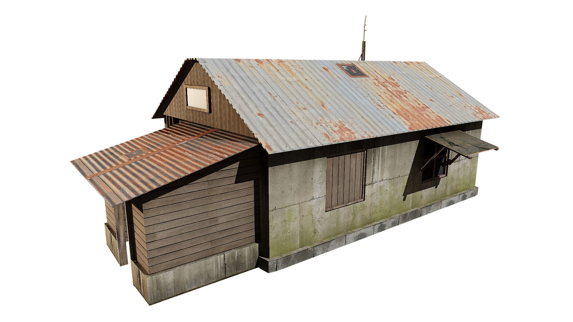 Old House Low-poly 3D model_2