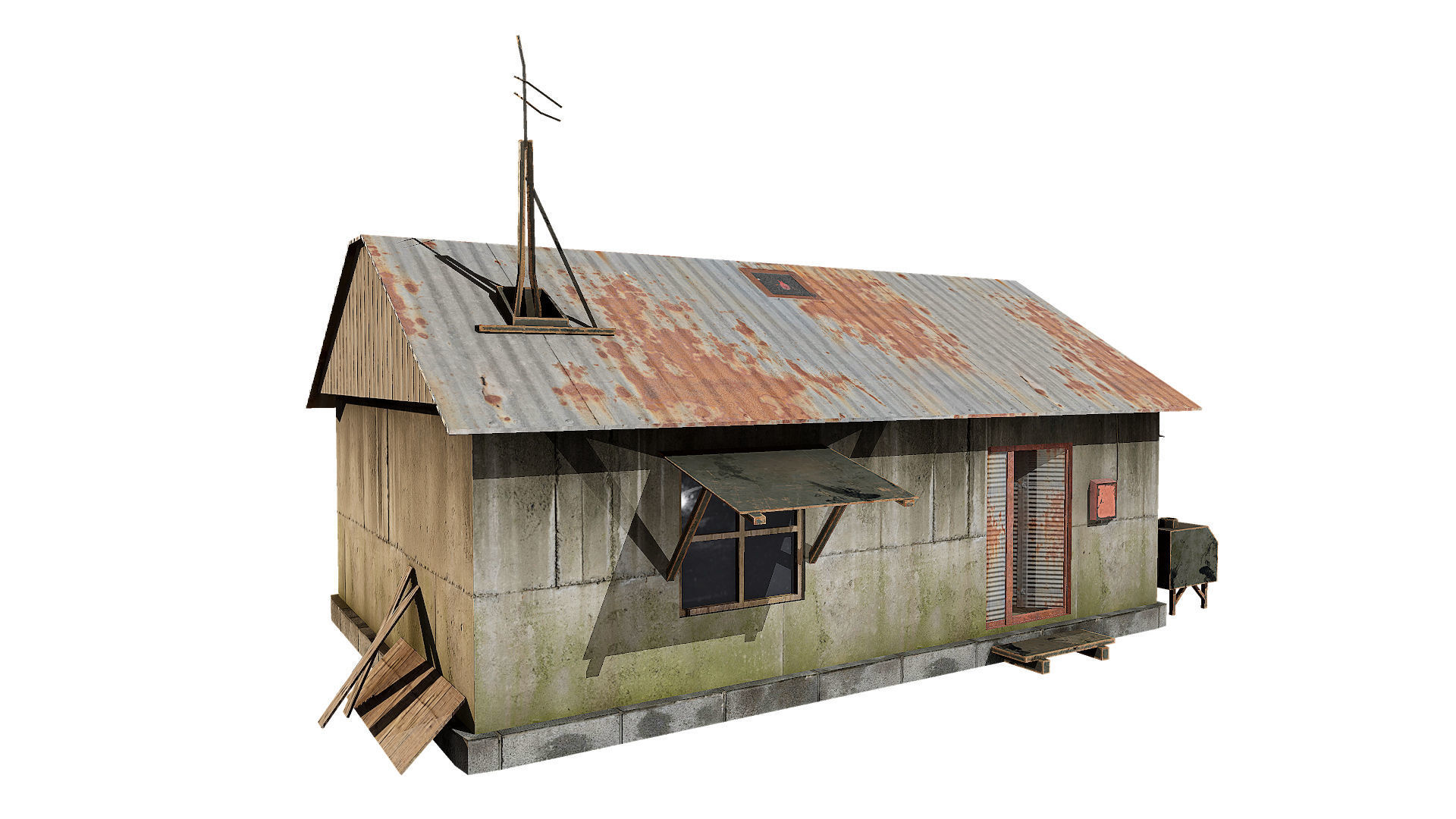 Old House Low-poly 3D model_7