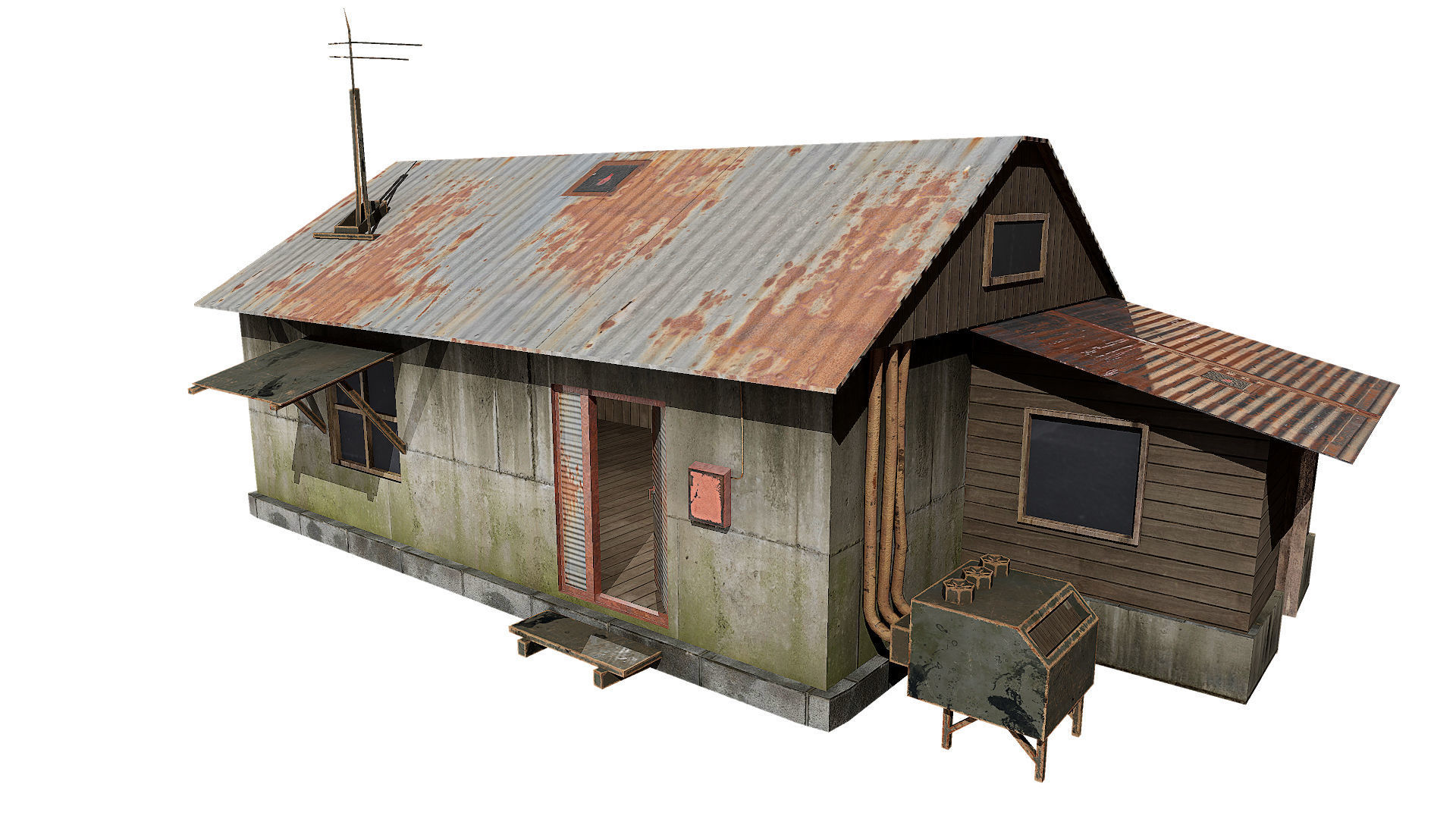 Old House Low-poly 3D model_6