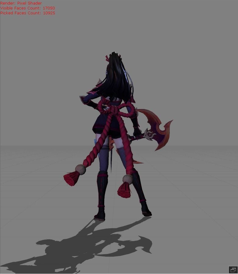 Hanabi Scarlet Flower Low-poly 3D model_3