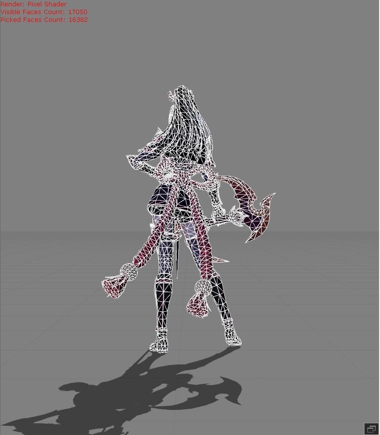 Hanabi Scarlet Flower Low-poly 3D model_7