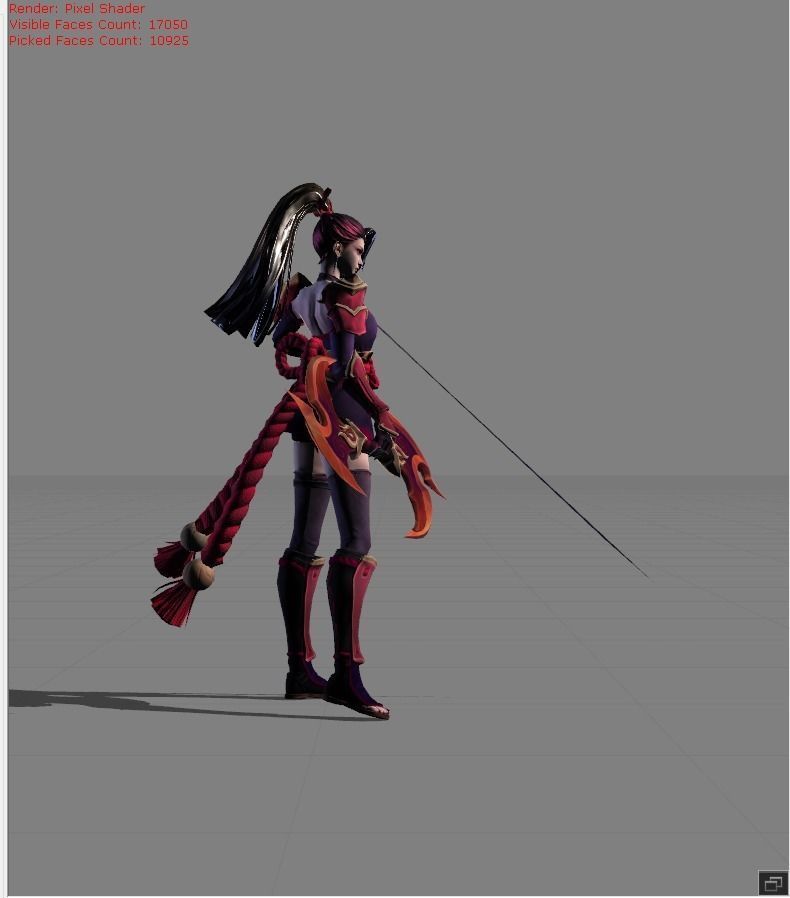 Hanabi Scarlet Flower Low-poly 3D model_1