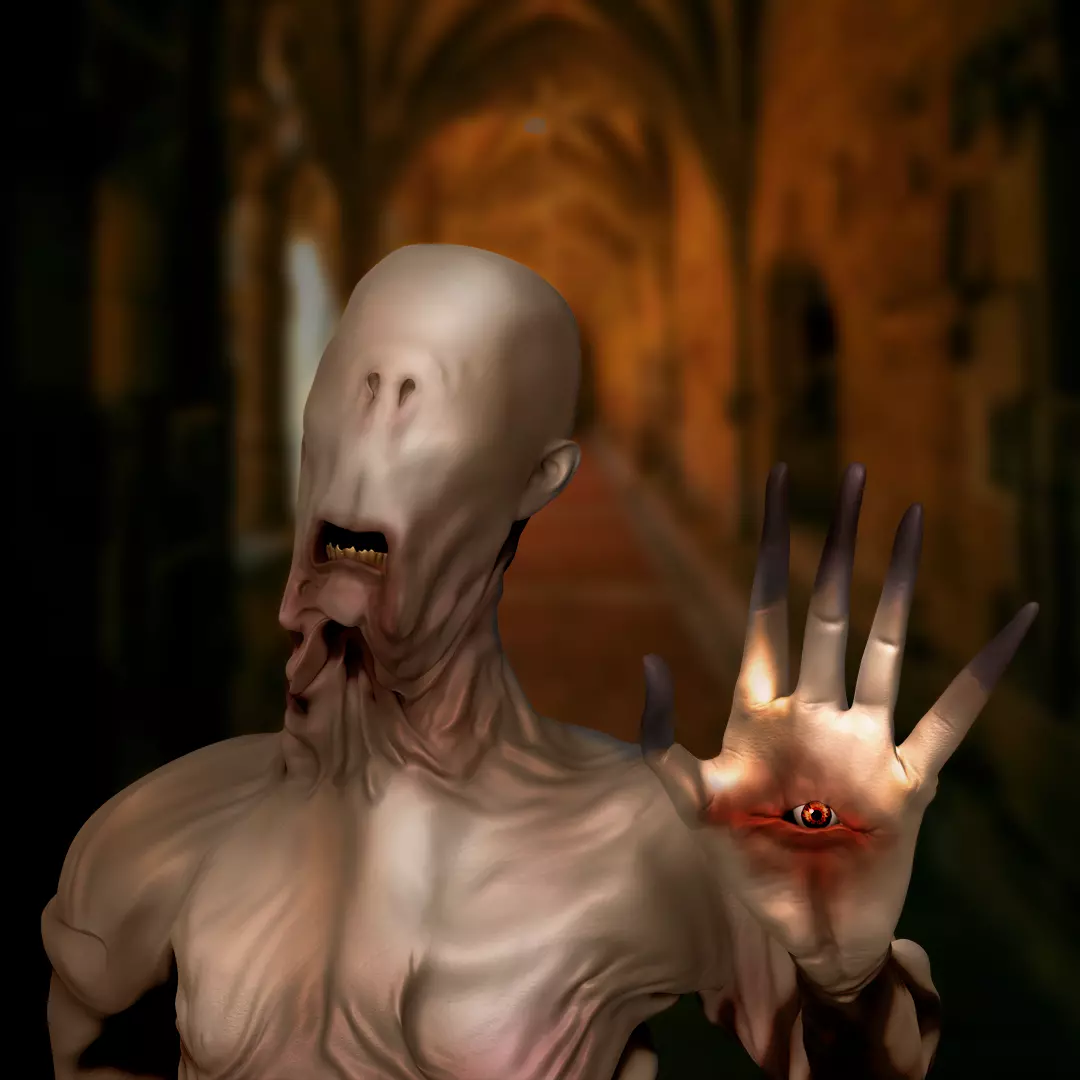 Pale Man full body 3D model
