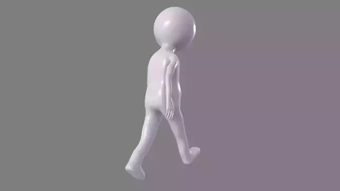 stickman man Low-poly 3D model