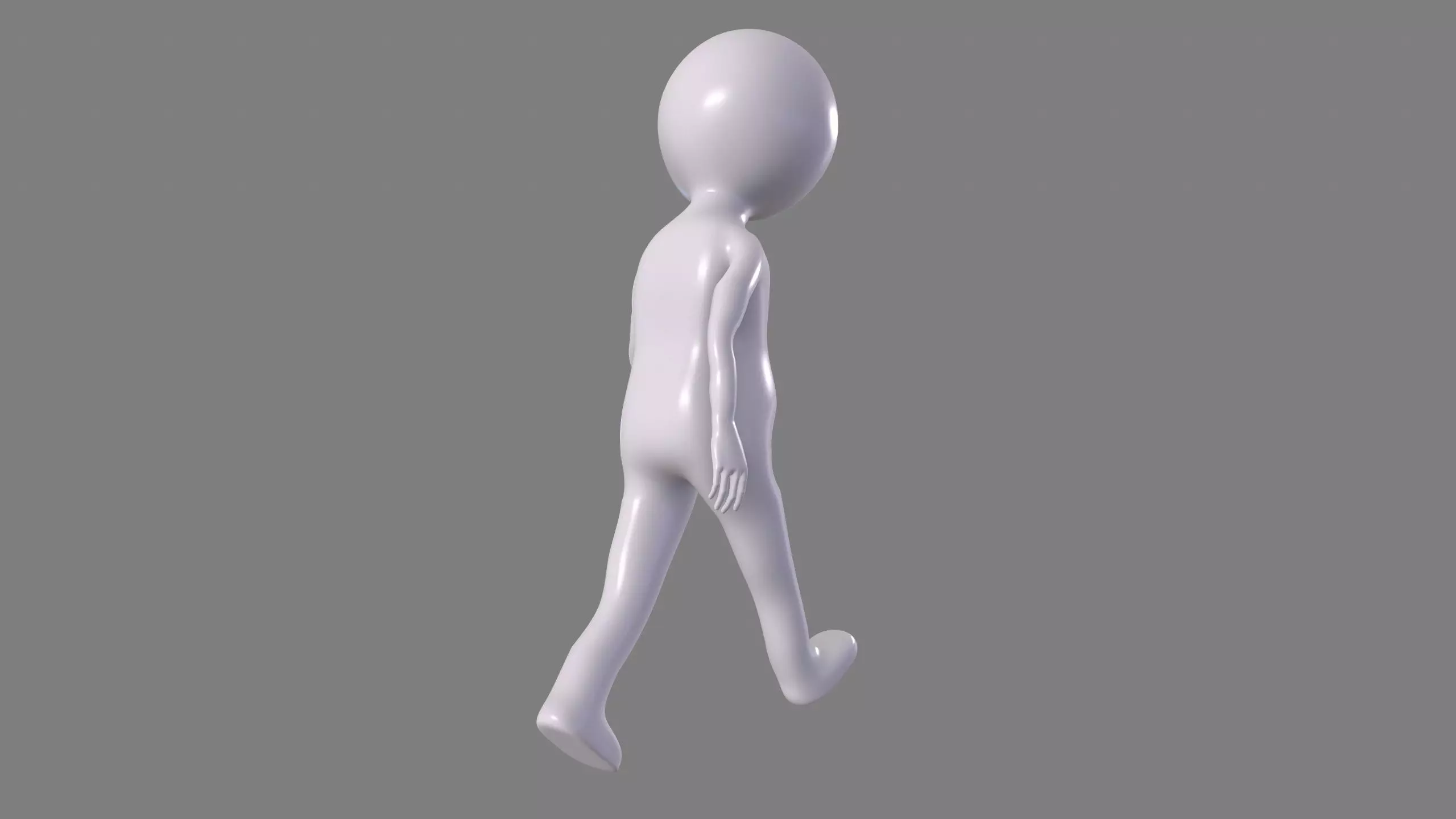 stickman man Low-poly 3D model_0