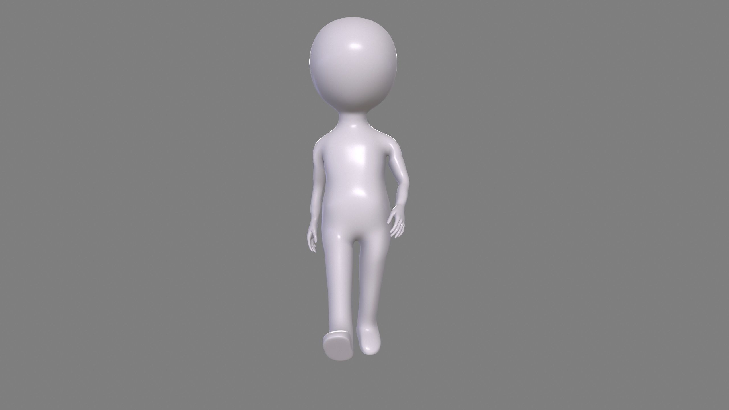 stickman man Low-poly 3D model_7