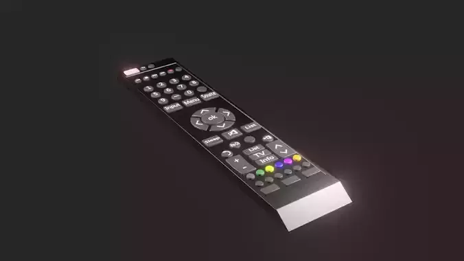 TV Remote With Labeled Buttons
