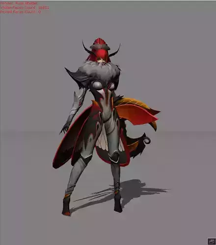 Hanabi Fiery Moth Low-poly 3D model