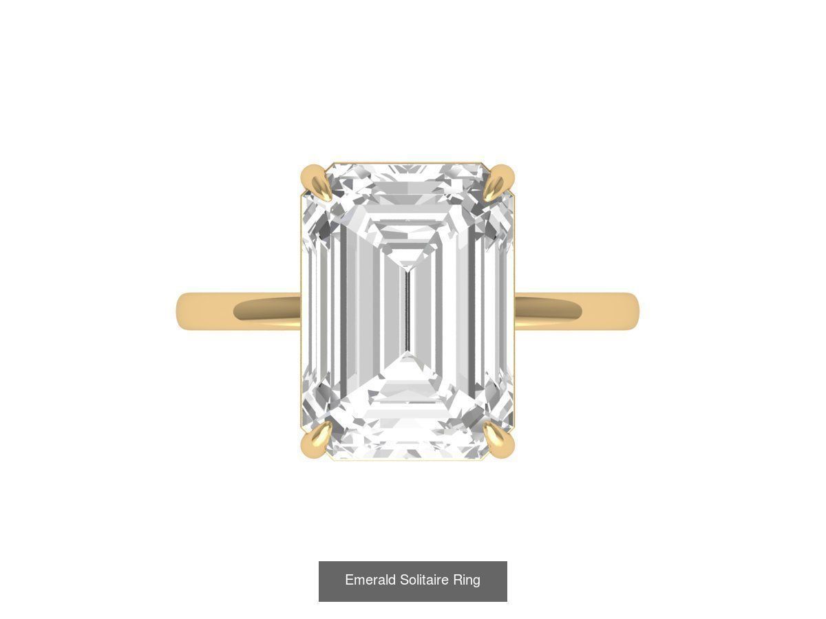 50 Emerald Soliters Ring 3D Model Collection_22