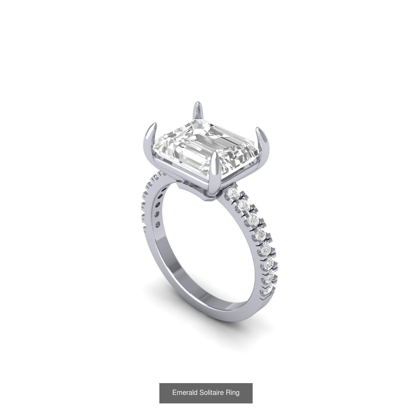 50 Emerald Soliters Ring 3D Model Collection_39
