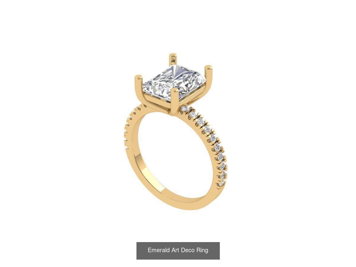 50 Emerald Soliters Ring 3D Model Collection_56