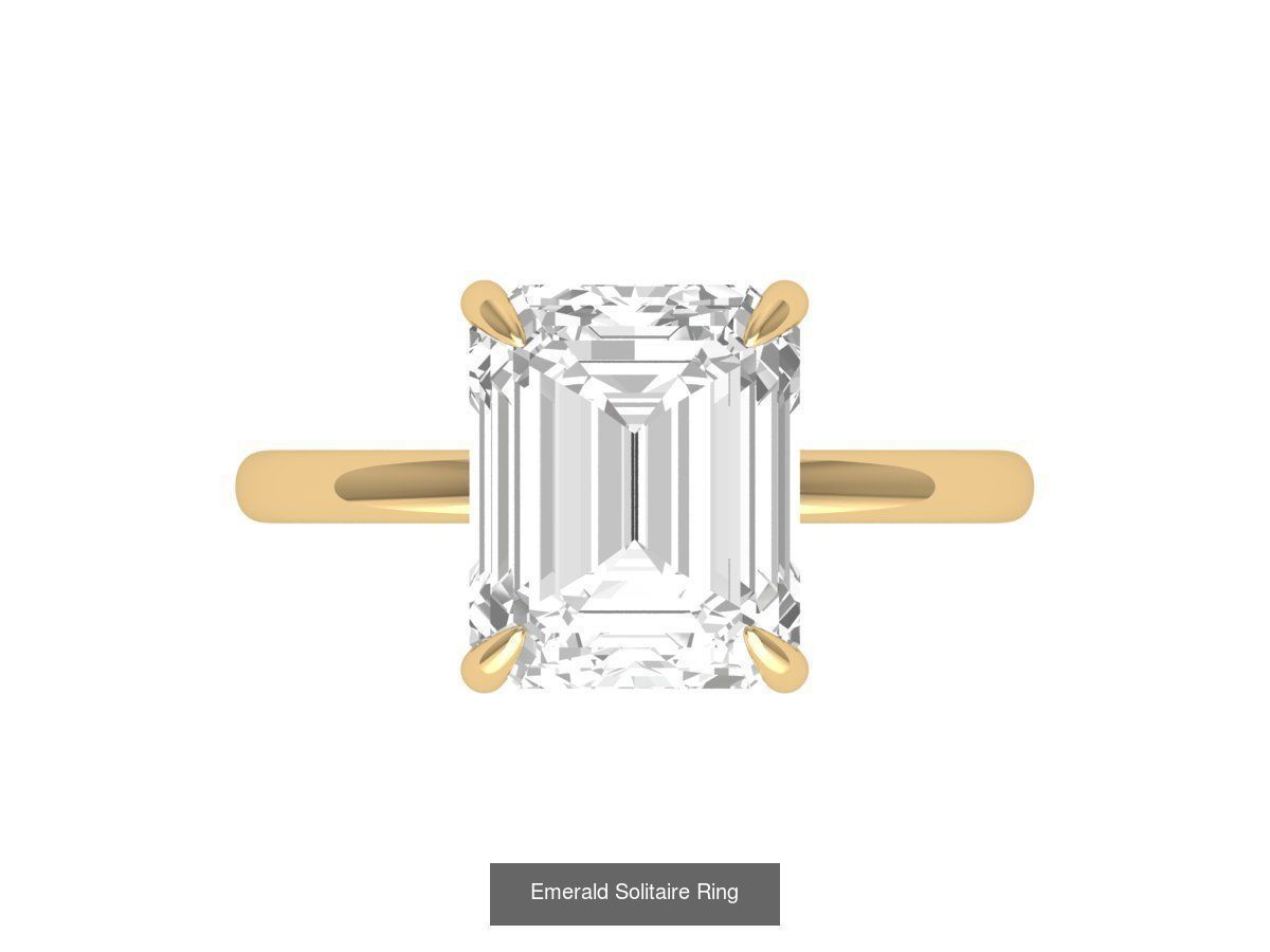 50 Emerald Soliters Ring 3D Model Collection_34