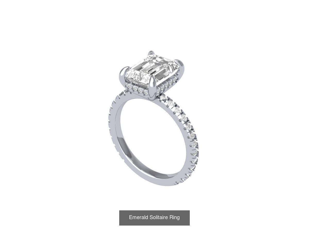 50 Emerald Soliters Ring 3D Model Collection_36