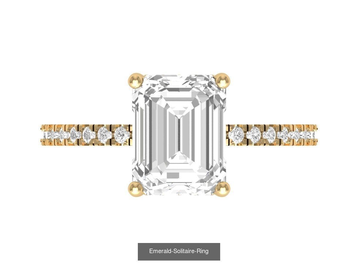 50 Emerald Soliters Ring 3D Model Collection_46