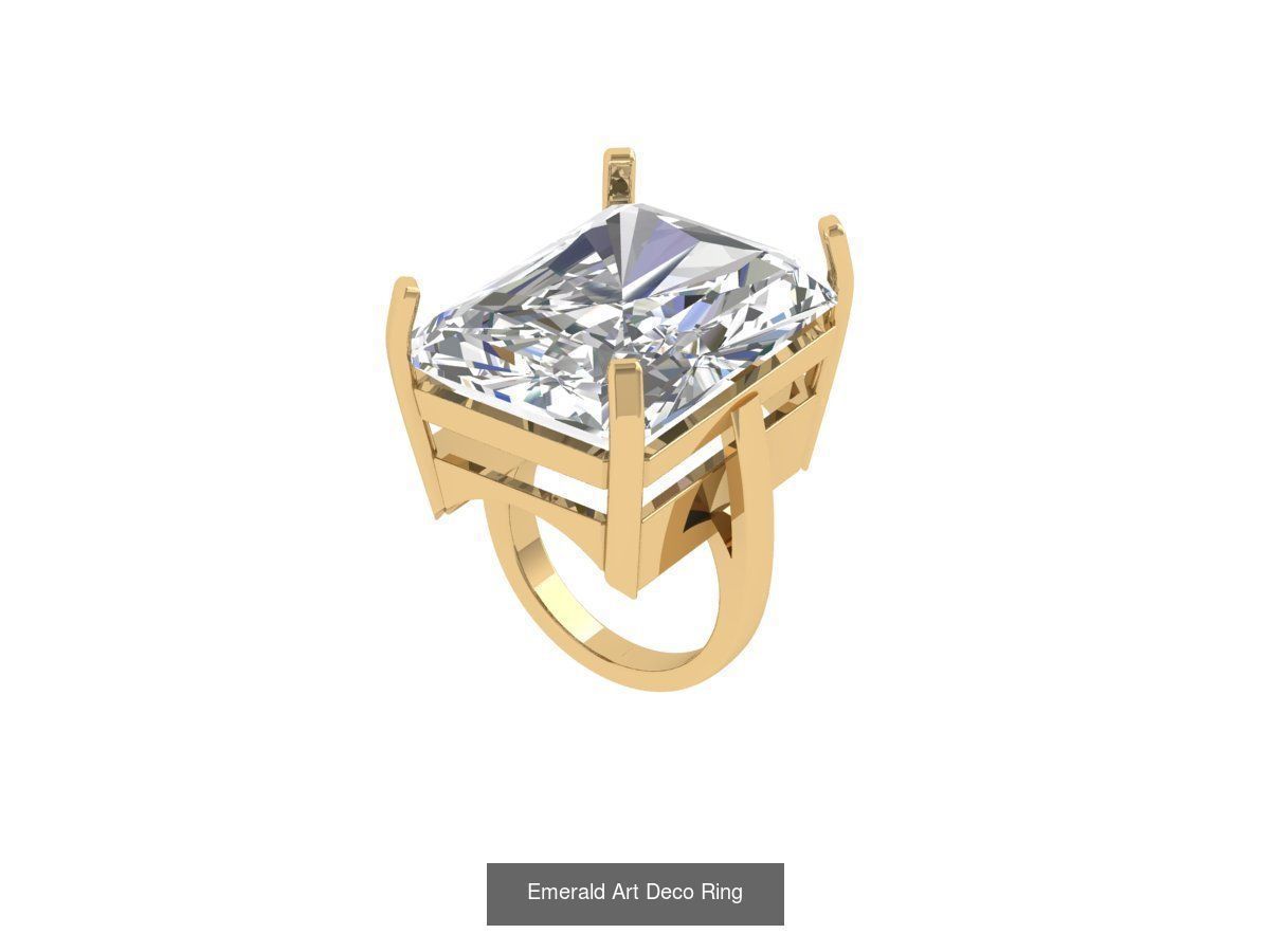 50 Emerald Soliters Ring 3D Model Collection_53