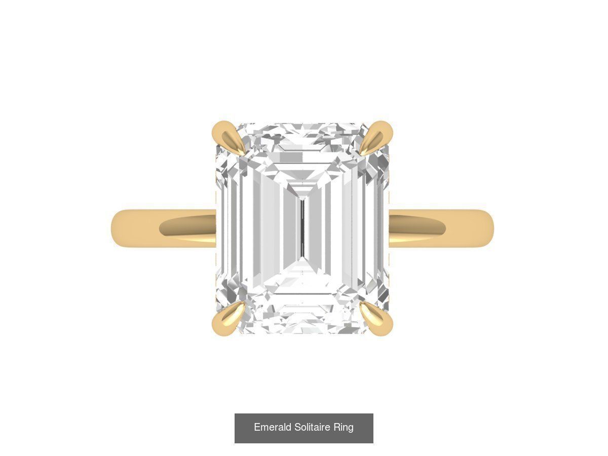 50 Emerald Soliters Ring 3D Model Collection_35