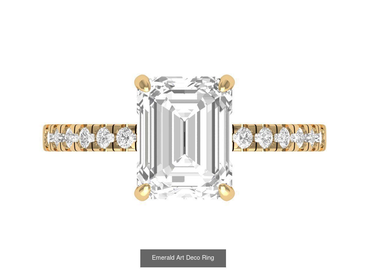 50 Emerald Soliters Ring 3D Model Collection_25