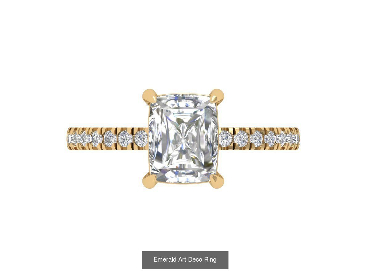 50 Emerald Soliters Ring 3D Model Collection_57