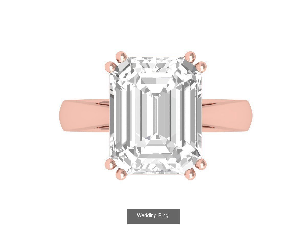 50 Emerald Soliters Ring 3D Model Collection_13