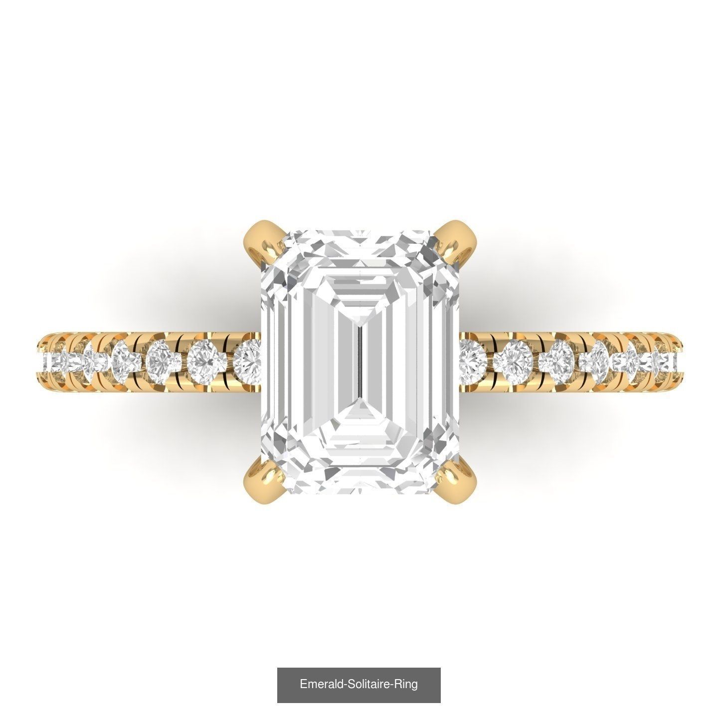 50 Emerald Soliters Ring 3D Model Collection_47