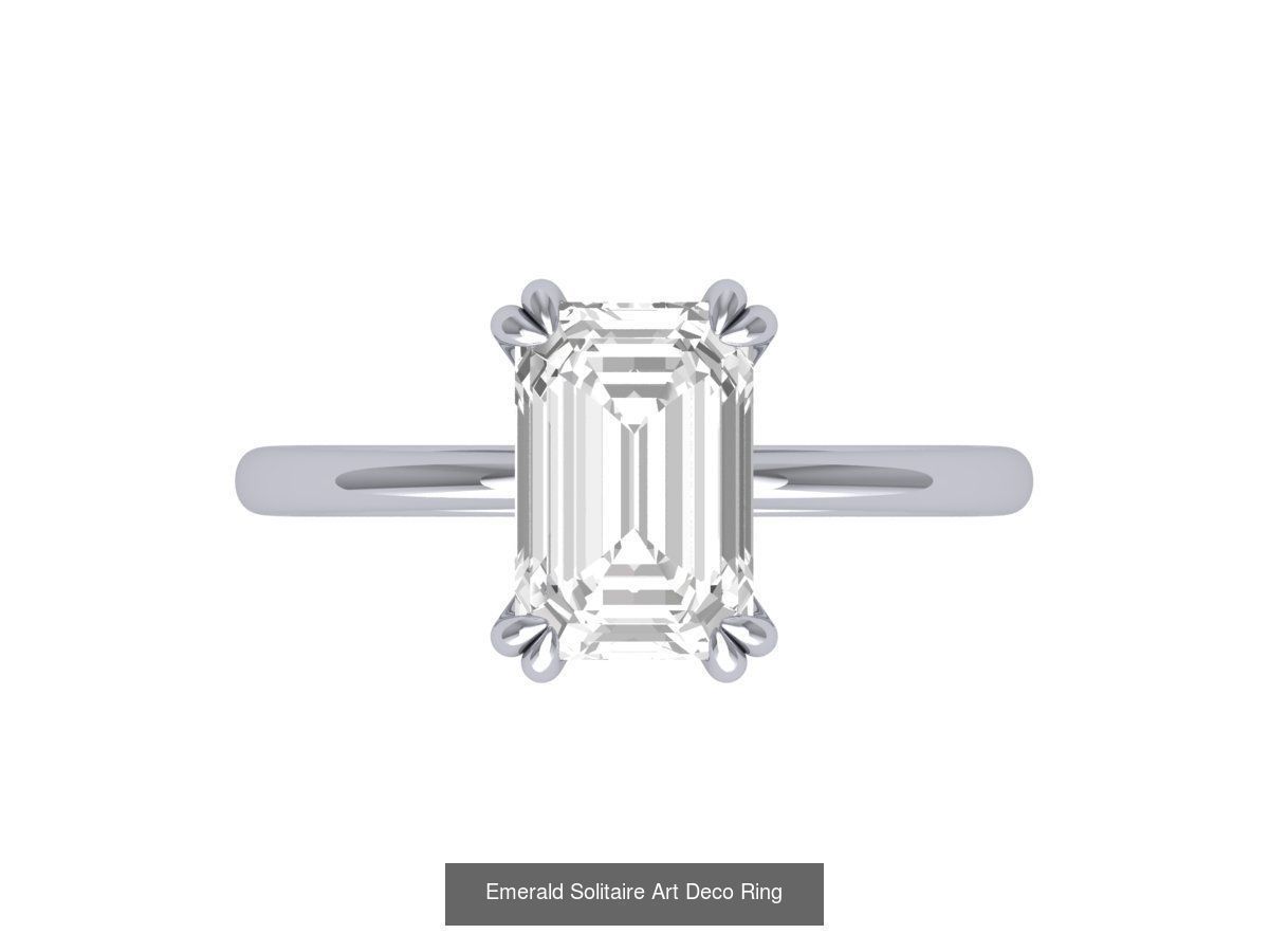 50 Emerald Soliters Ring 3D Model Collection_41