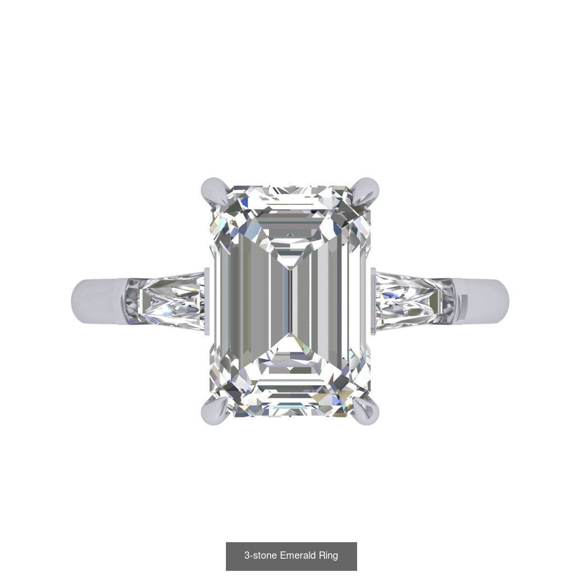 50 Emerald Soliters Ring 3D Model Collection_60
