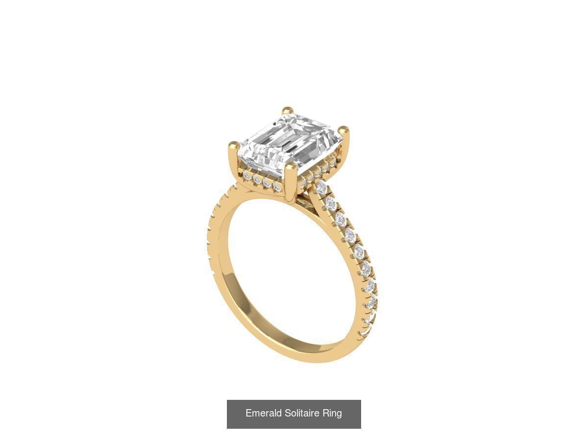 50 Emerald Soliters Ring 3D Model Collection_32