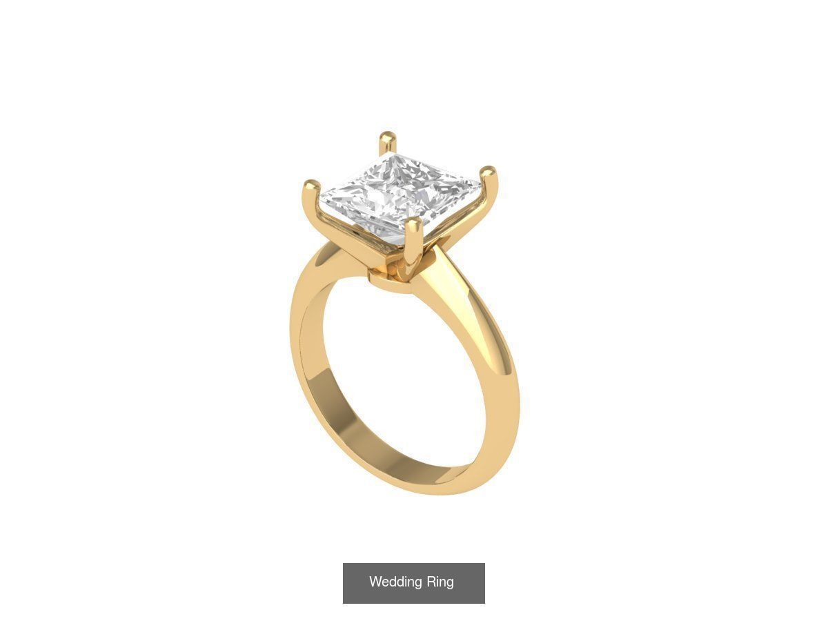 50 Emerald Soliters Ring 3D Model Collection_19