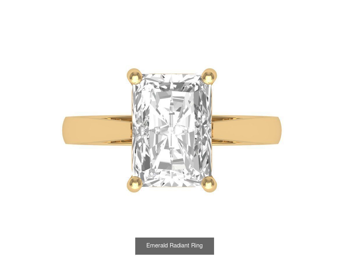 50 Emerald Soliters Ring 3D Model Collection_14