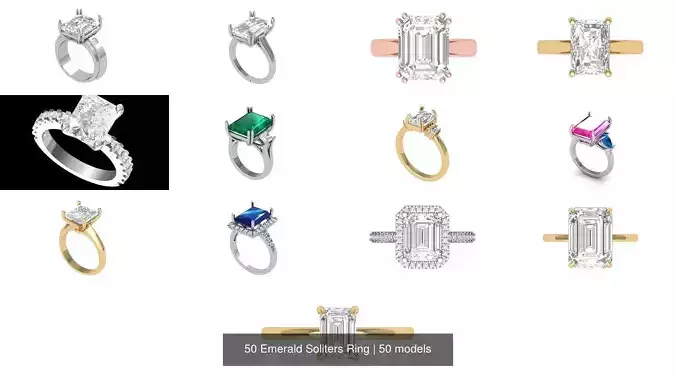 50 Emerald Soliters Ring