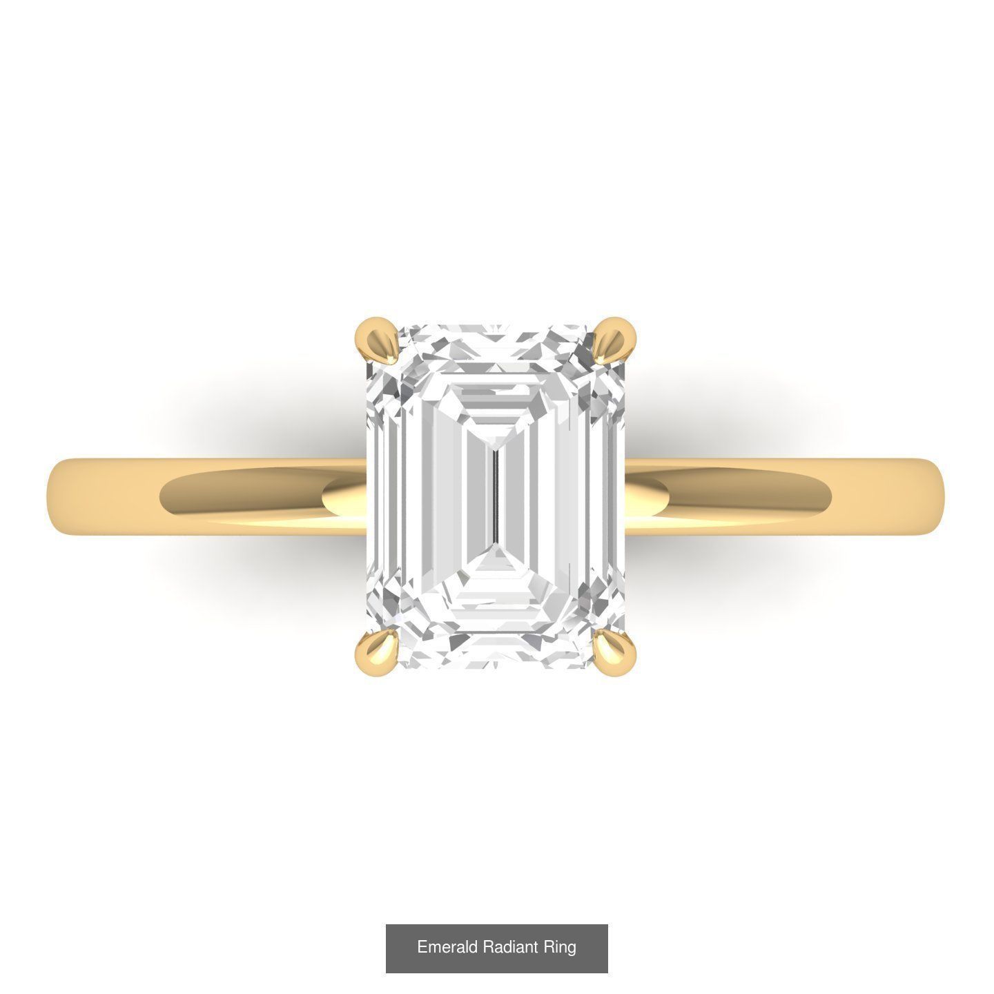 50 Emerald Soliters Ring 3D Model Collection_30