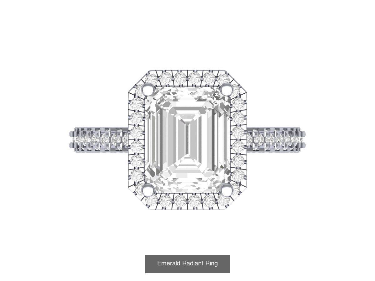 50 Emerald Soliters Ring 3D Model Collection_21