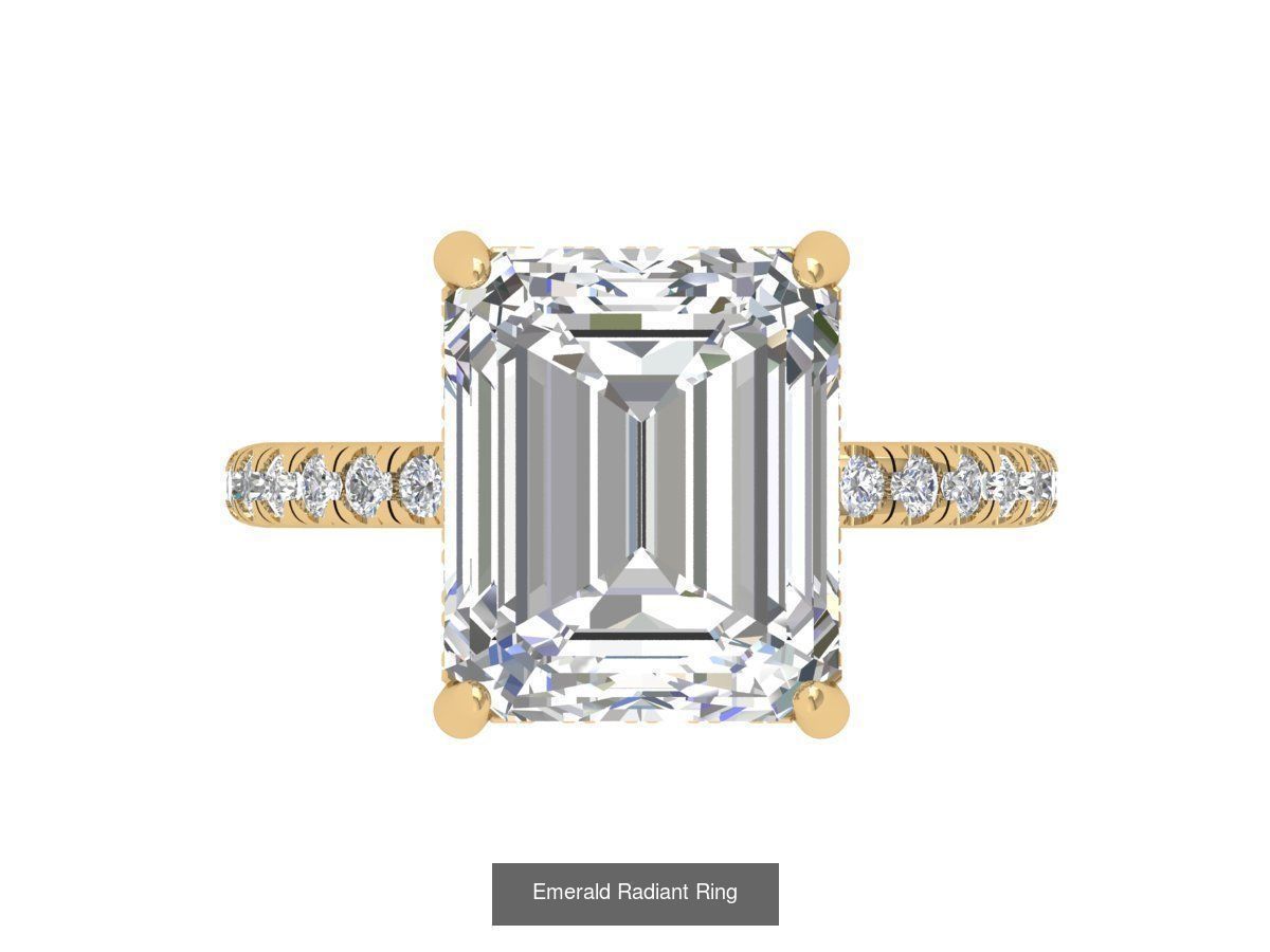 50 Emerald Soliters Ring 3D Model Collection_54