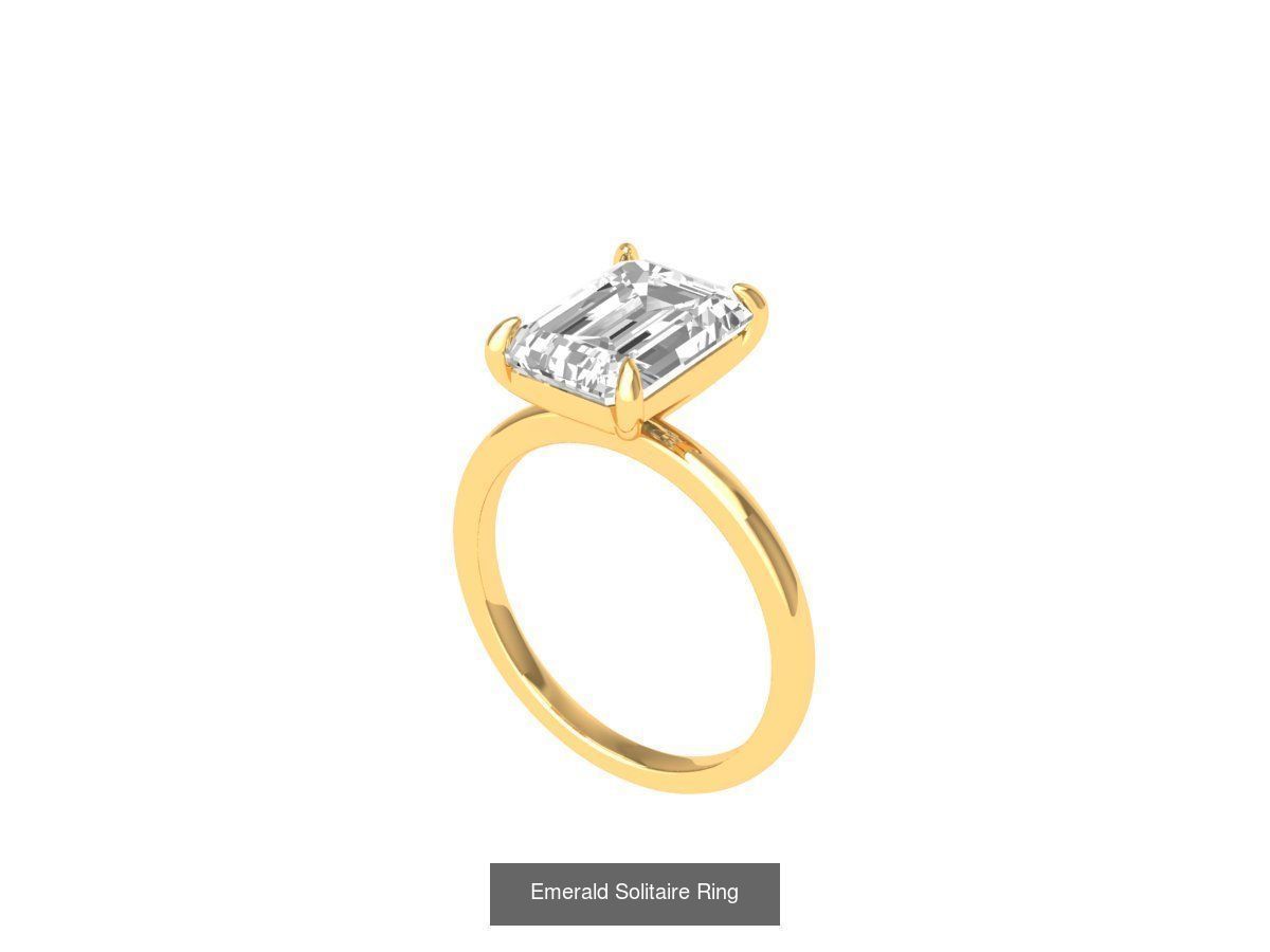 50 Emerald Soliters Ring 3D Model Collection_31